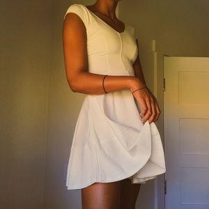 White/cream mini dress formal